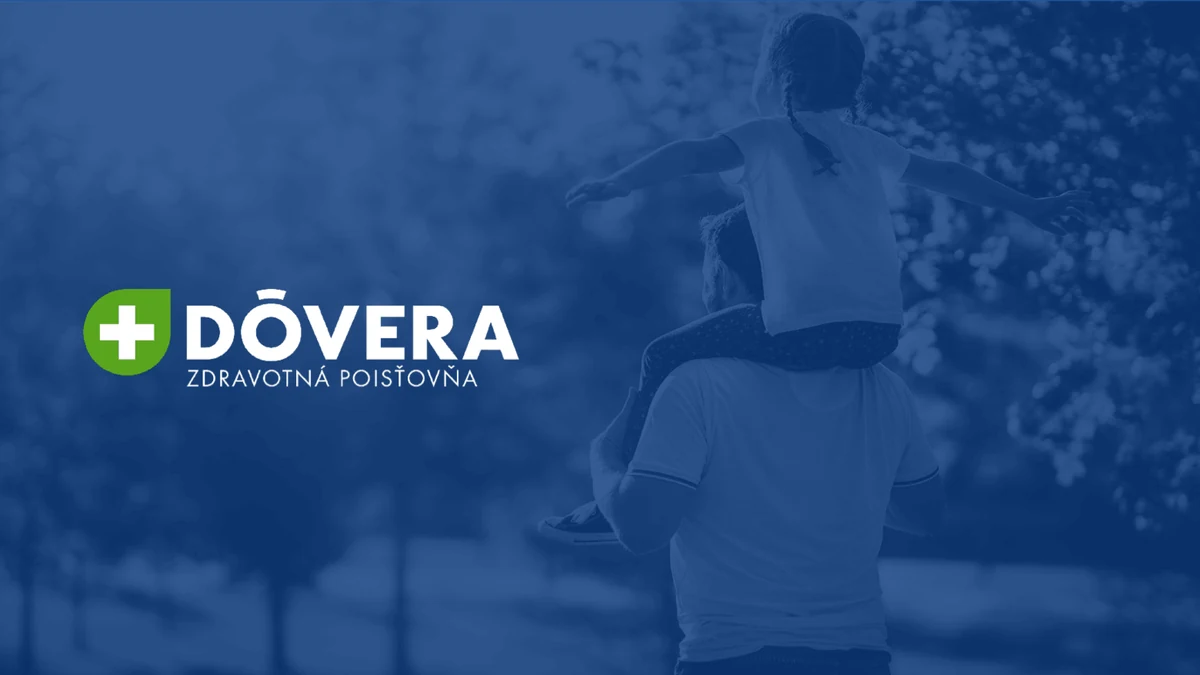 Prezentácia pre Dôvera zdravotnú poisťovňu – úvodný slajd s logom