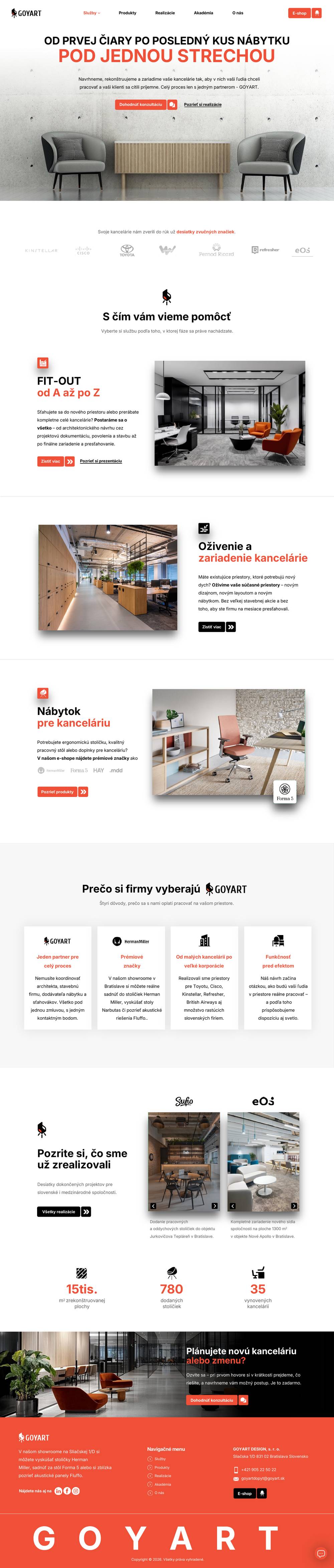 Ukázka webu goyart.sk od PeknéWeby